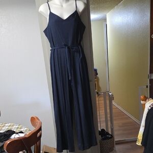Monteau Dark Blue Sleeveless Jumpsuit